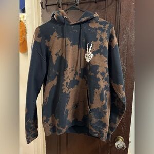 Men's Black and Brown Graphic Hoodie